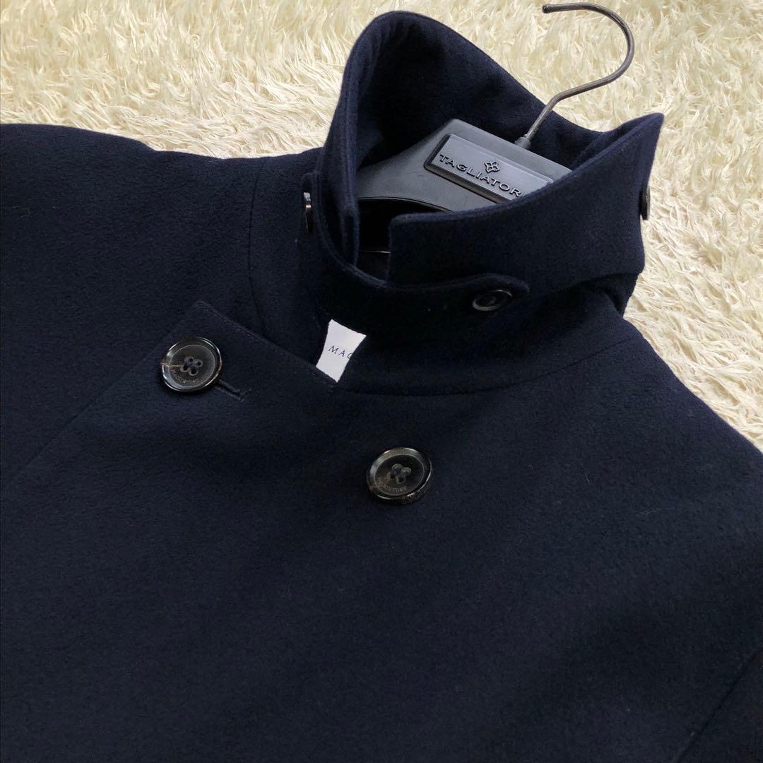 マッキントッシュ トレンチコート ウール 40サイズ/L位 ネイビー