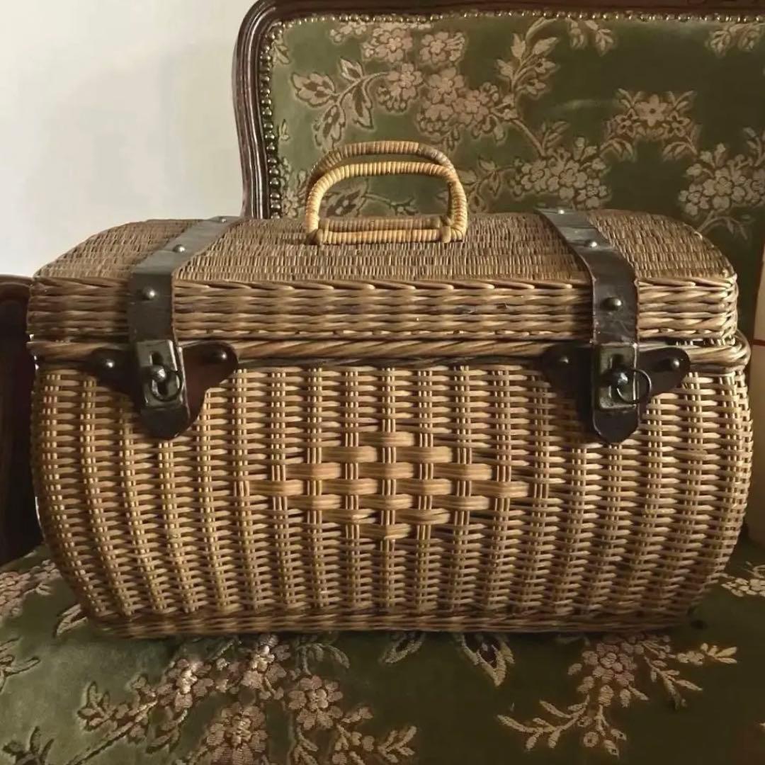 フランスアンティークパニエマルシェ　フランスアンティークサック・ド・フィヨンセ