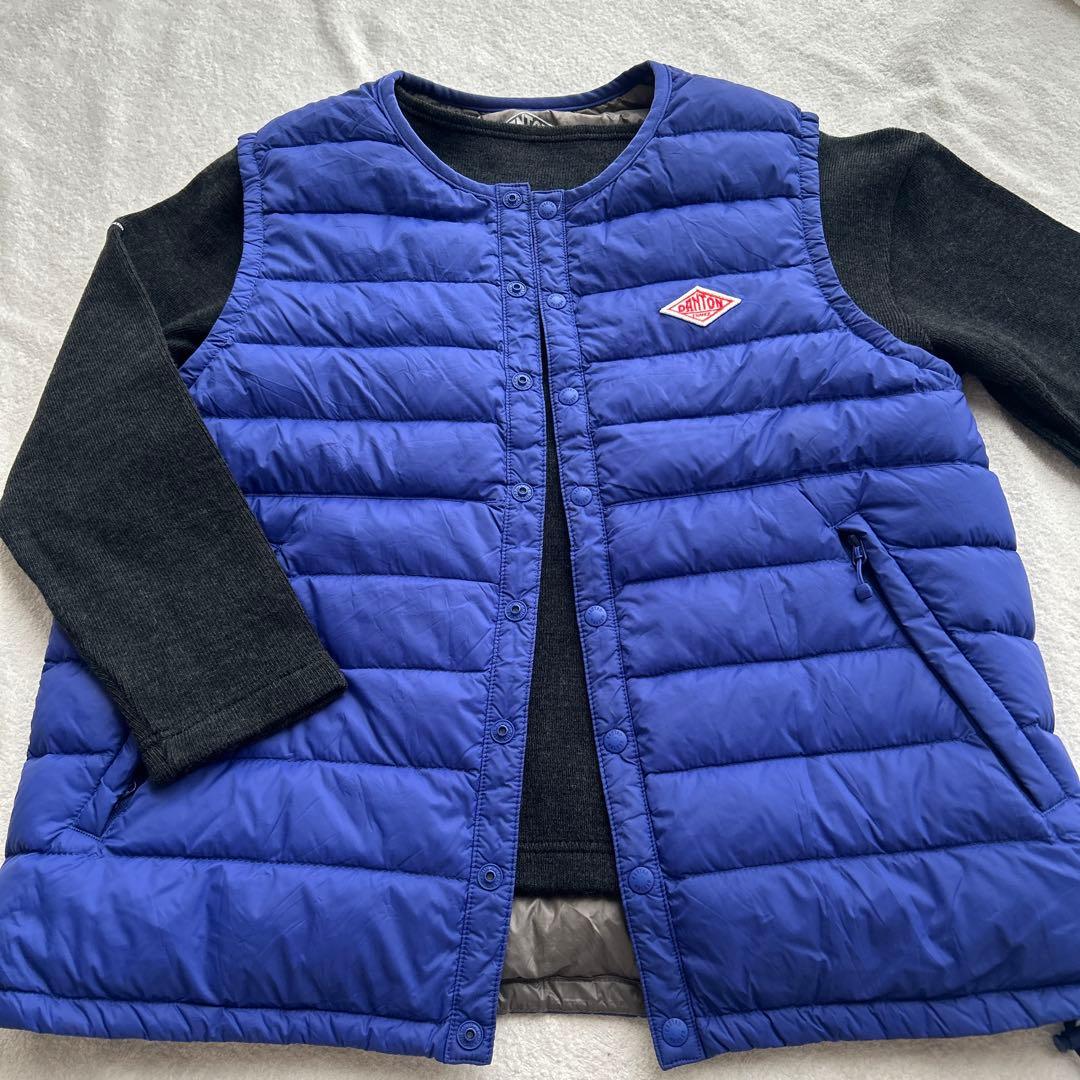 ダントン ダウンベスト　36 ブルー