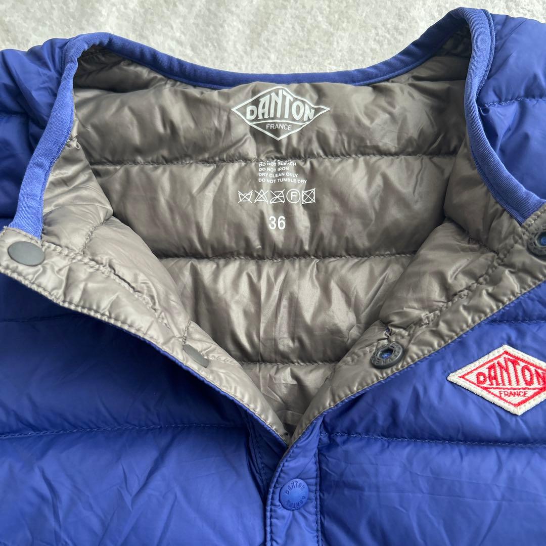 ダントン ダウンベスト　36 ブルー