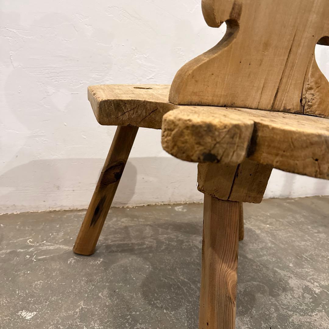 アンティーク　チェア　剥離　フランス　飾り椅子