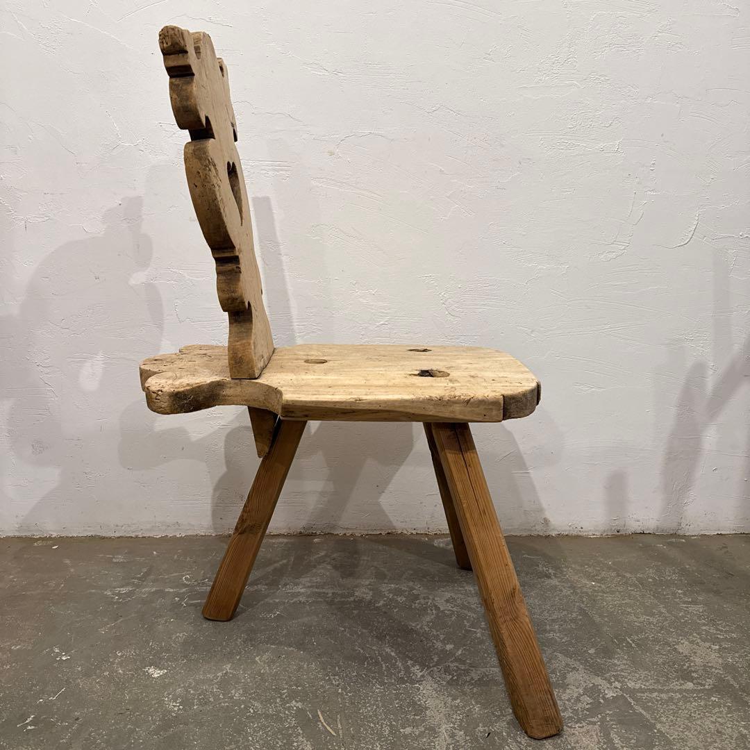 アンティーク　チェア　剥離　フランス　飾り椅子