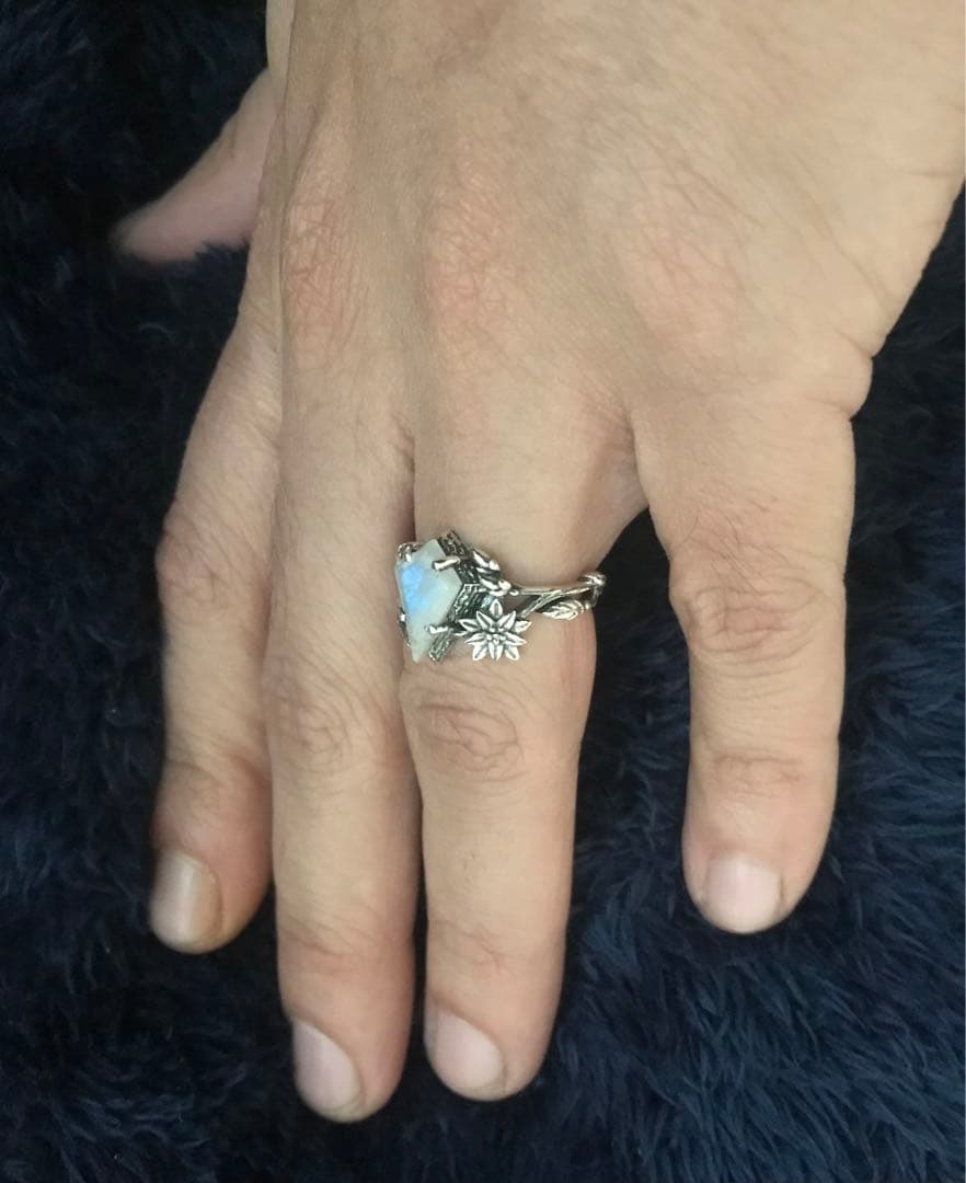 天然石リング、天然石指輪 、シルバー925リング、ハンドメイド指輪。