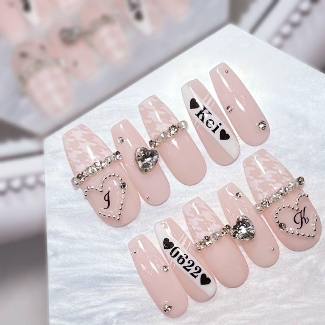 お急ぎ便A♥ 【手数料お客様負担】ネイルチップ 量産型 韓国 ワンホン シンプル