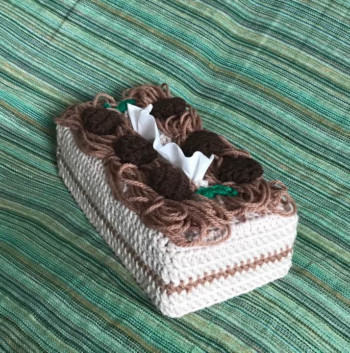 ティッシュカバー ティッシュケース　ケーキ　モンブラン