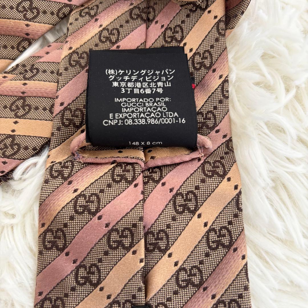 未使用品グッチGUCCI 現行タグ GG柄ジャガード織ネクタイ シルクイタリア製
