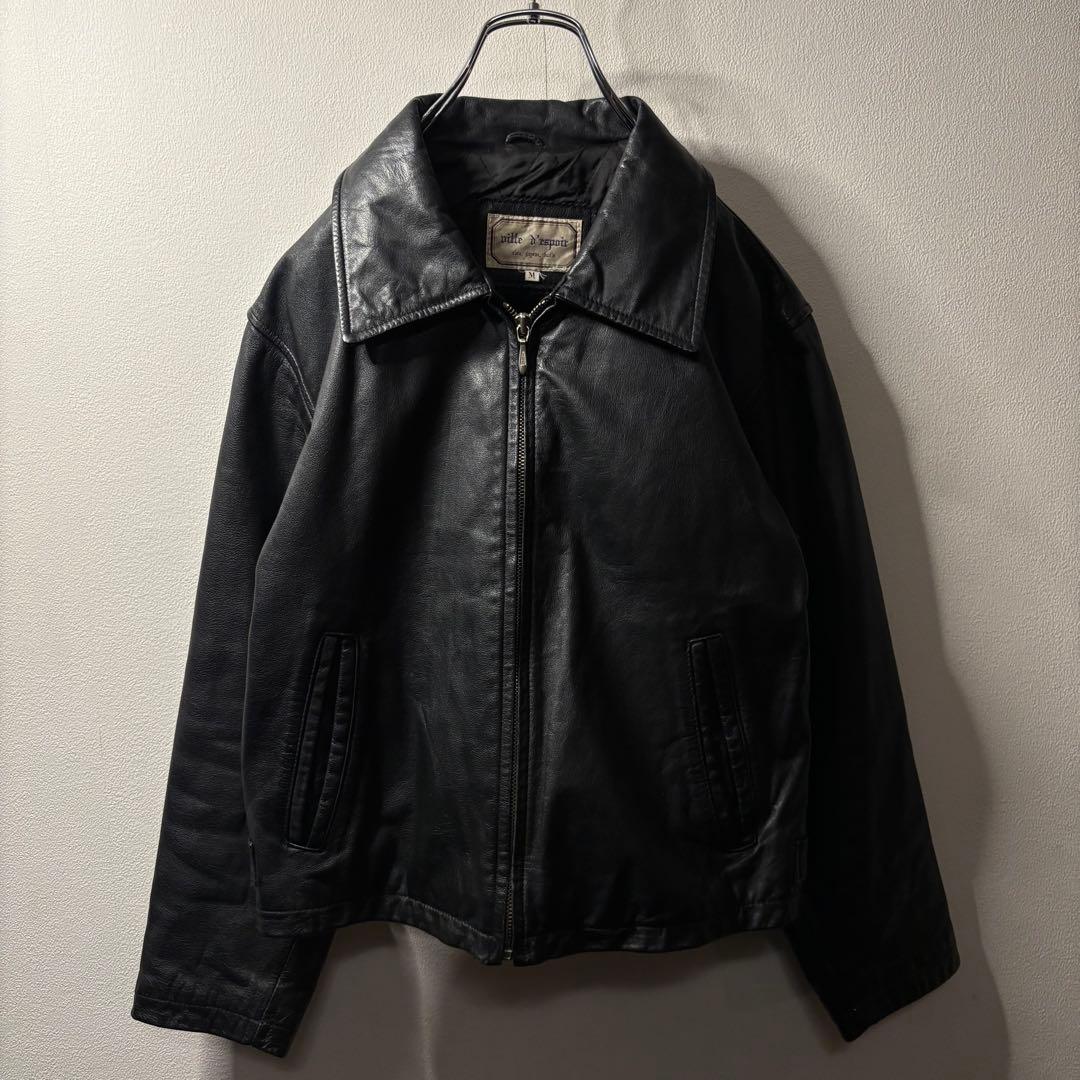 80's 90's vintage レザー オーバーサイズ ブルゾン ジャケット