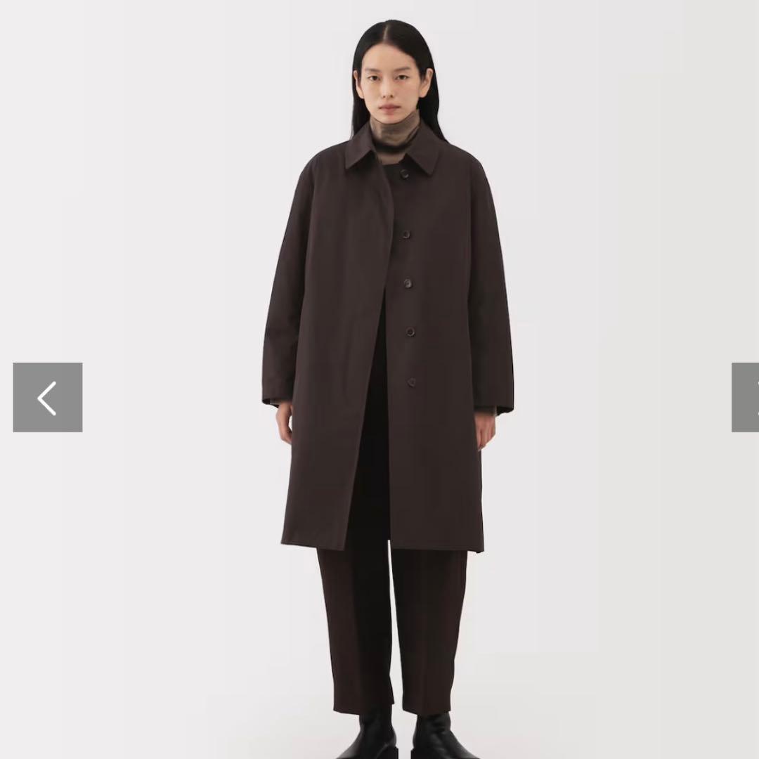 MUJILabo ダウンライナー付き撥水ステンカラーコート婦人S ブラウン