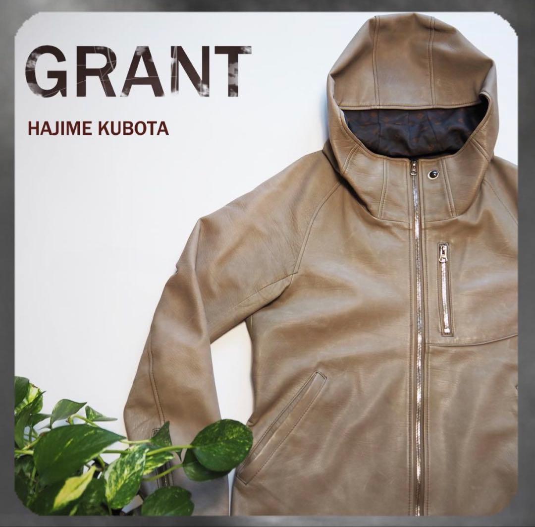 GRANT レザーフーディジャケットパーカー 牛革