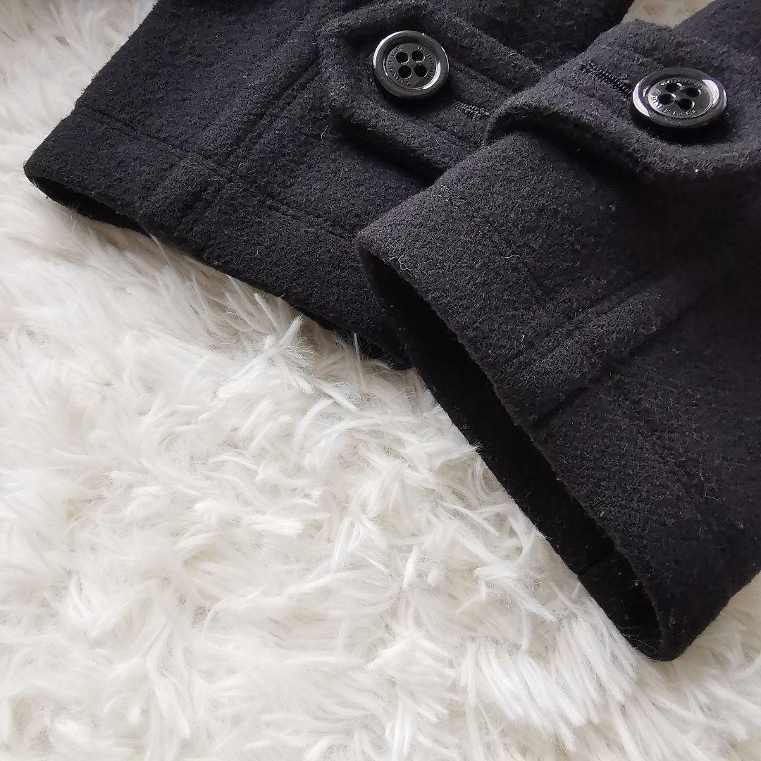 バーバリー ブルーレーベル ダッフルコート ホース 刻印 ロゴ チェック 黒 L