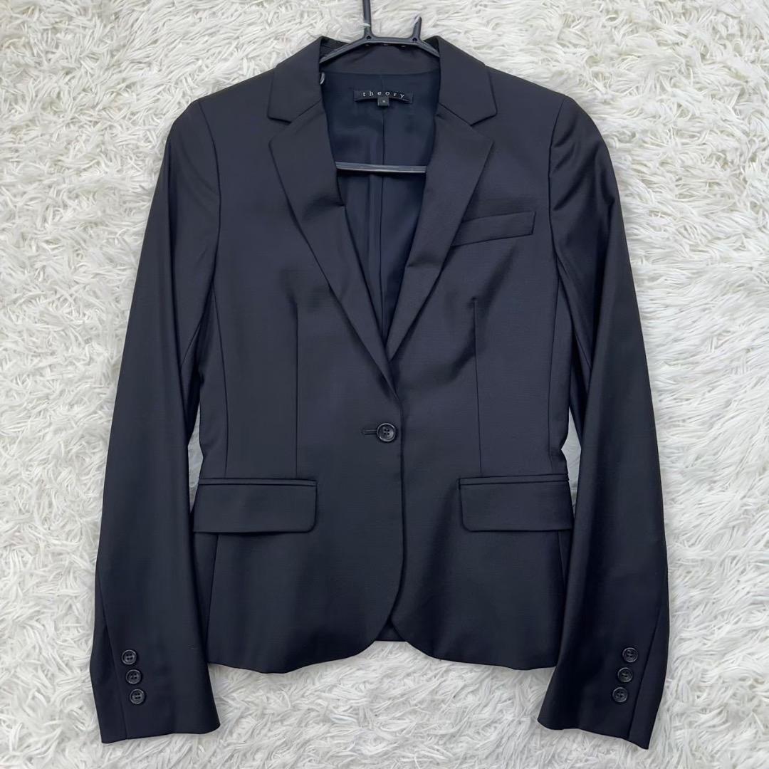 美品✨ セオリー パンツスーツ ブラック ジャケットS パンツXS レディース