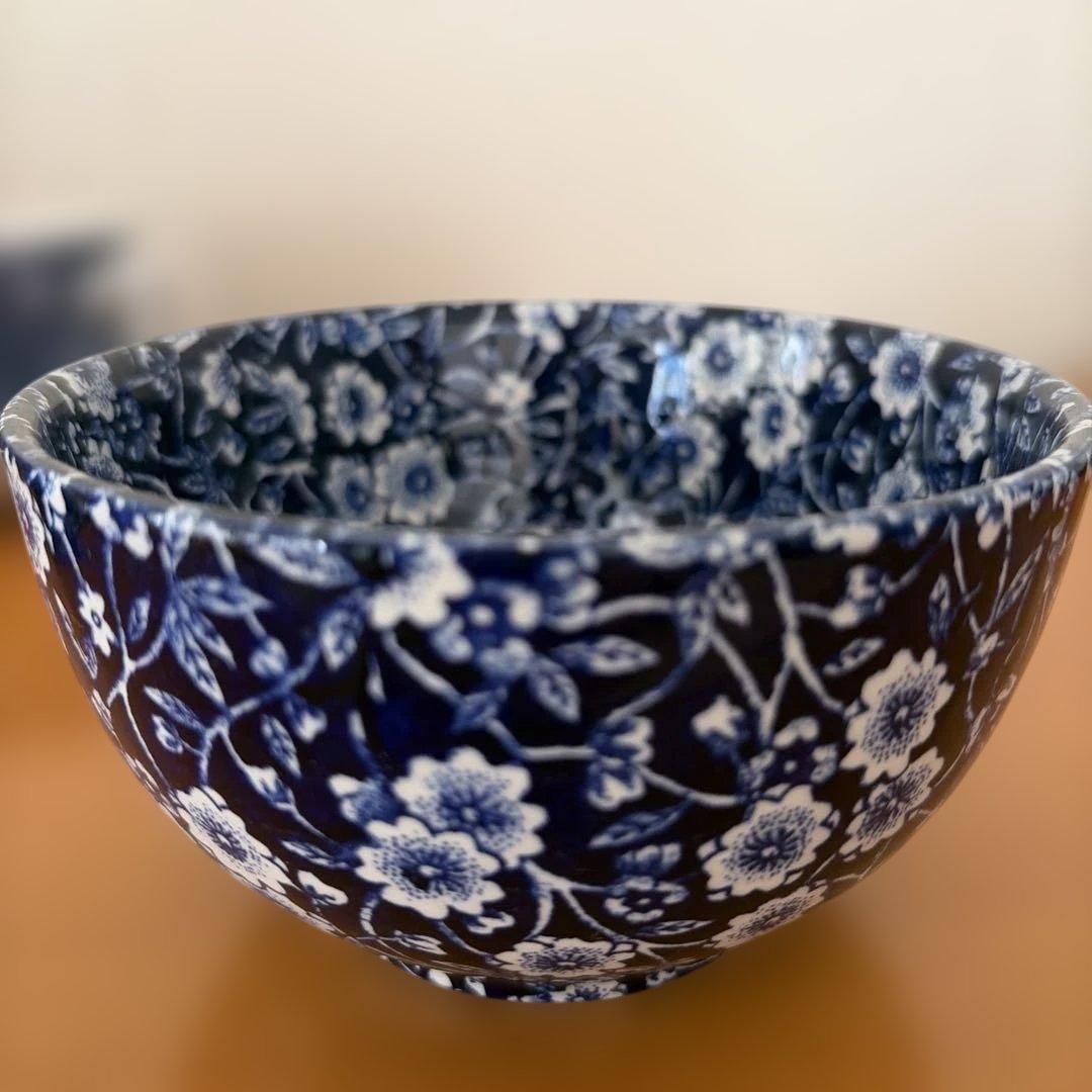 R*a様 ブルーキャリコ/Burleigh カップソーサー/ボウル✖️2/プレー