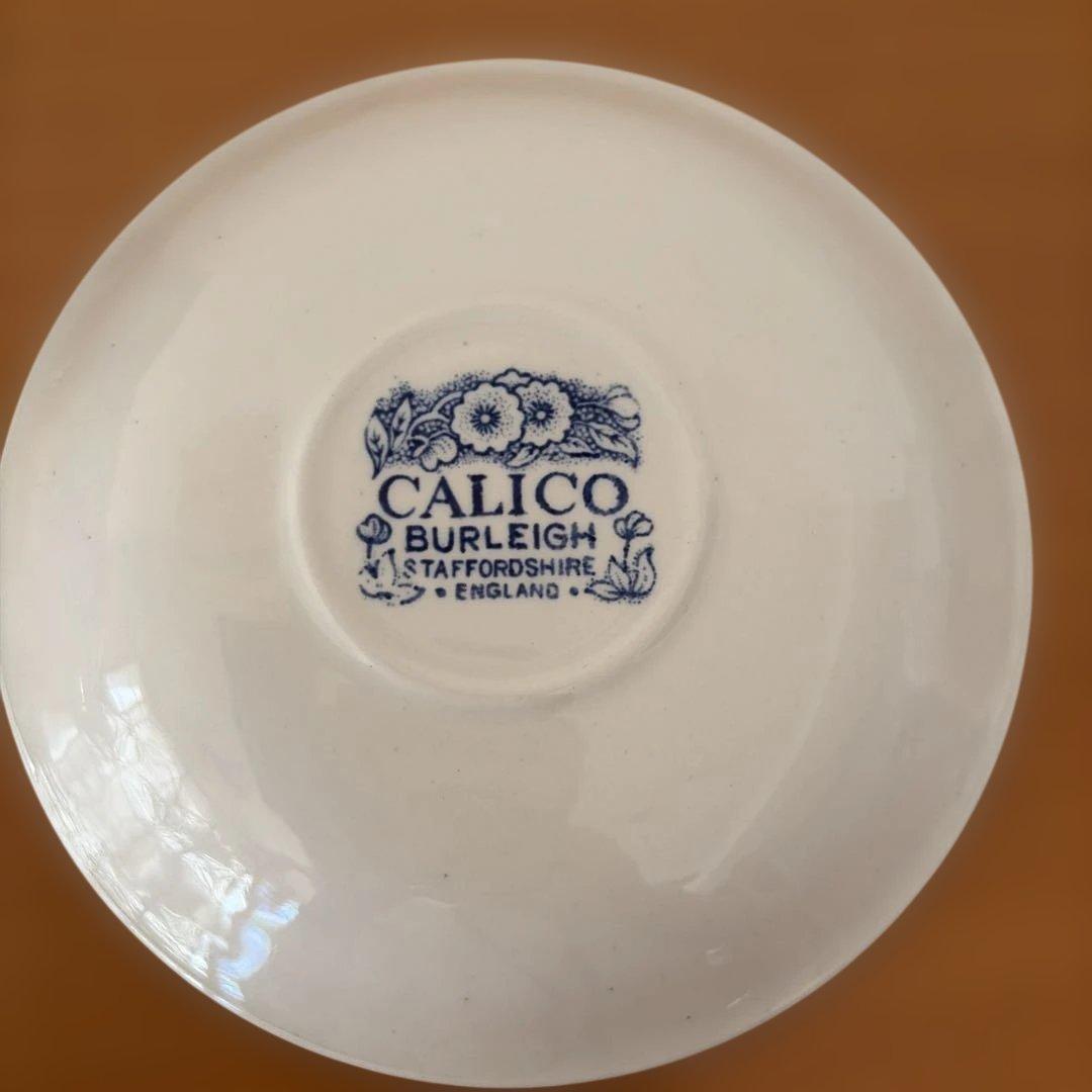 R*a様 ブルーキャリコ/Burleigh カップソーサー/ボウル✖️2/プレー