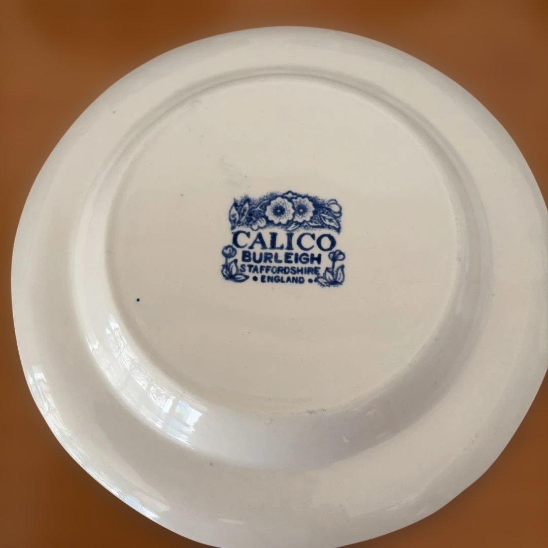 R*a様 ブルーキャリコ/Burleigh カップソーサー/ボウル✖️2/プレー