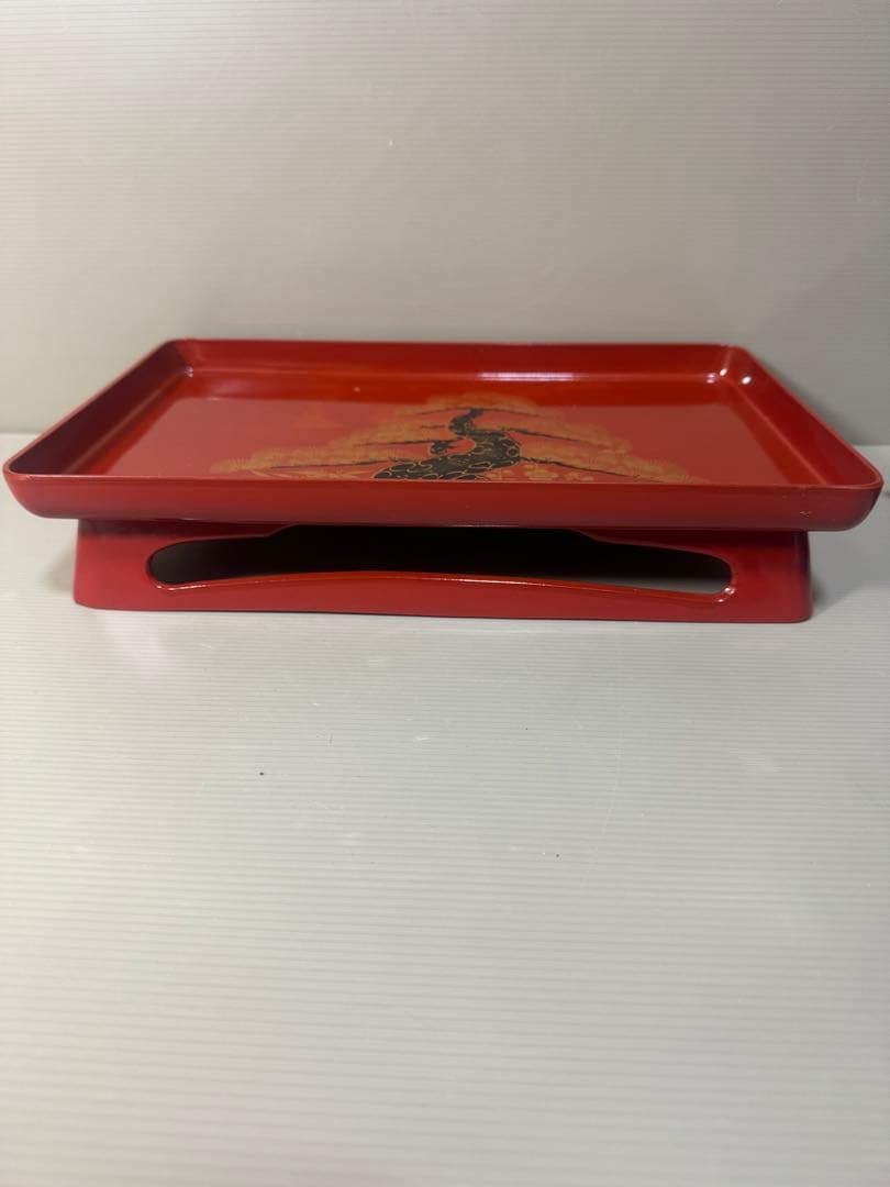 2294 お屠蘇 セット 一式 洗朱 四ツ揃 変り松 クリ足 松台 松竹梅