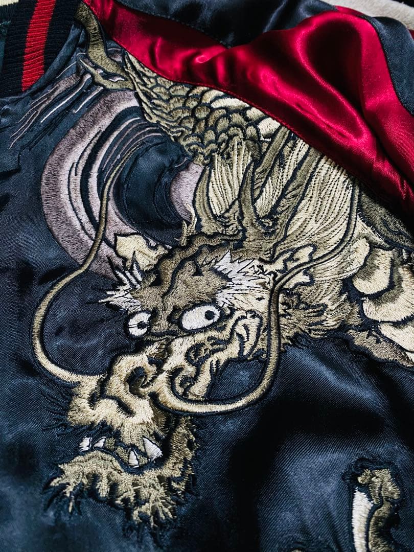 美品 japanese SCRIPT 龍２面用 日本限定スカジャン unisex