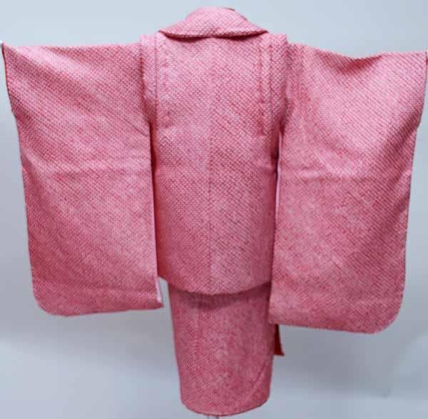 七五三 三歳 女児 被布着物セット 正絹 総絞り お仕立て無料 NO37189