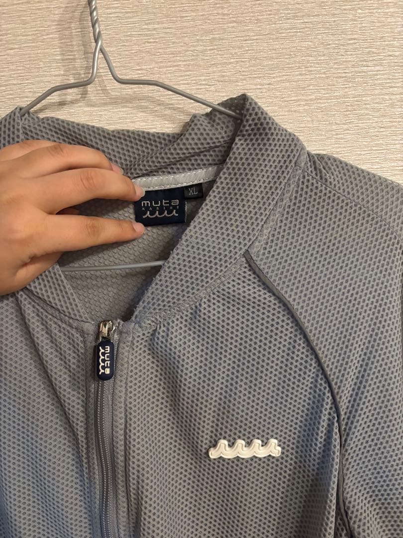 mute メッシュ ジップアップジャケット XLサイズ グレー