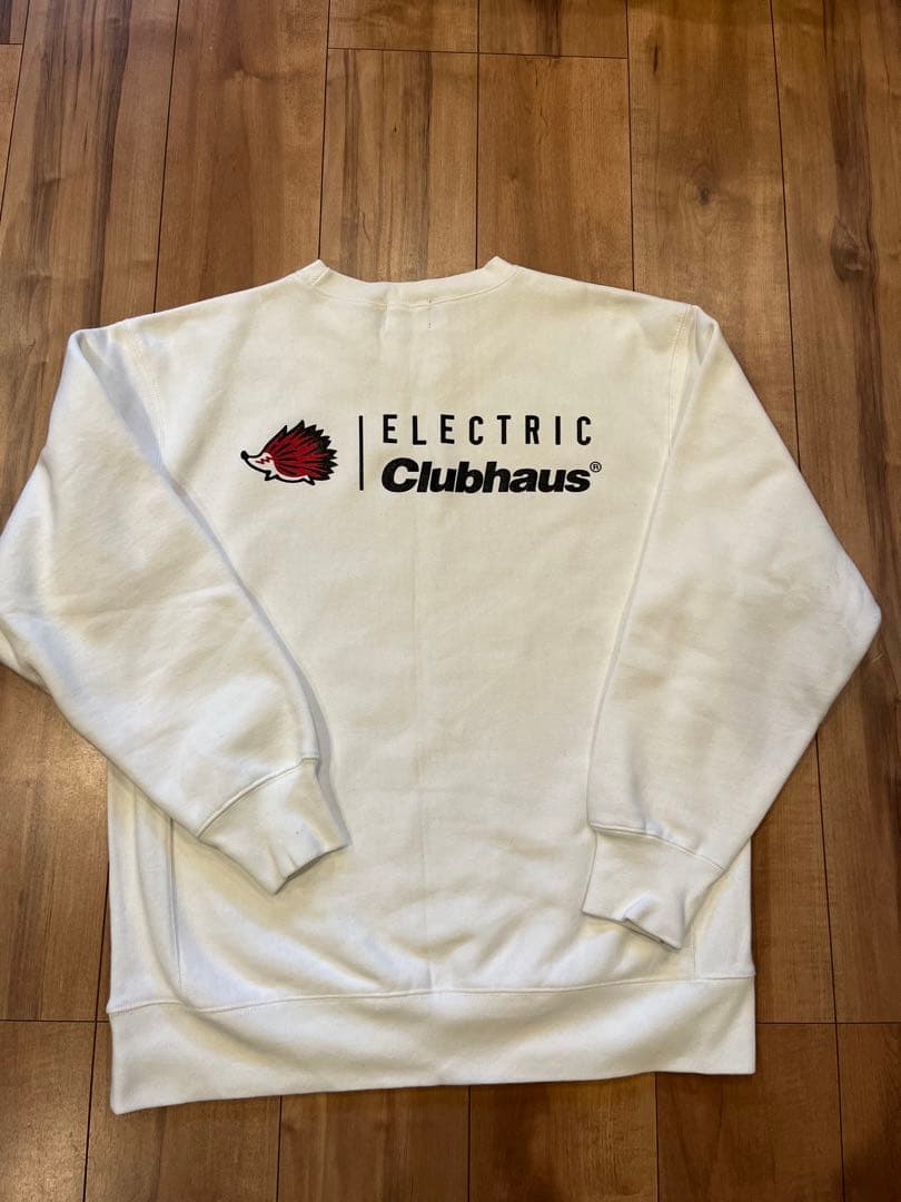 Clubhaus ELECTRICスウェット　L 白　ホワイトクラブハウス