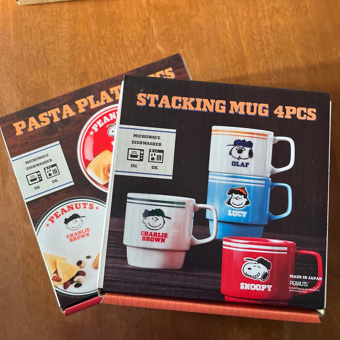 新品 スヌーピー スタッキングマグ パスタプレート コストコ クリスマス