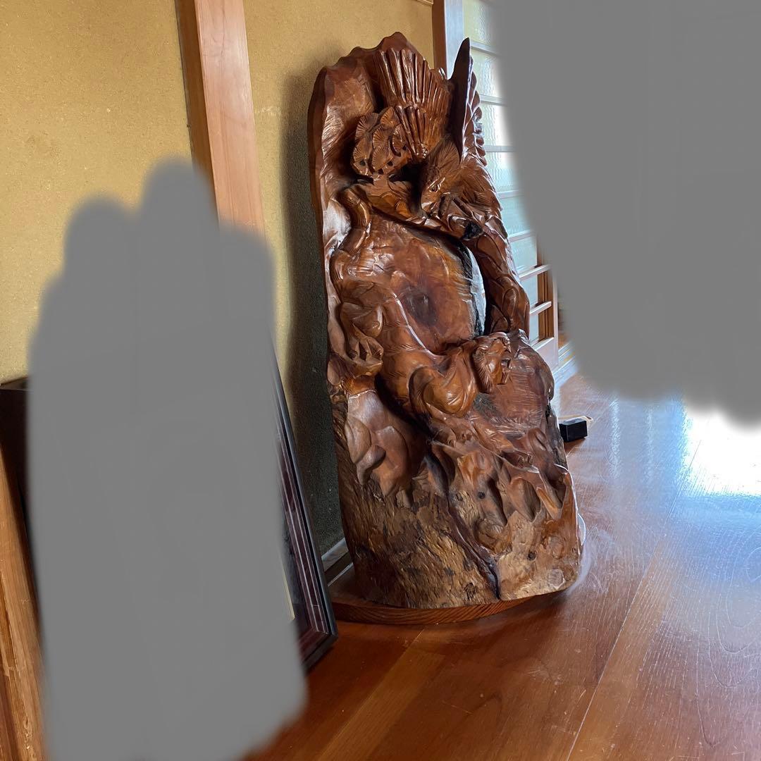 木彫り　置物　玄関アート