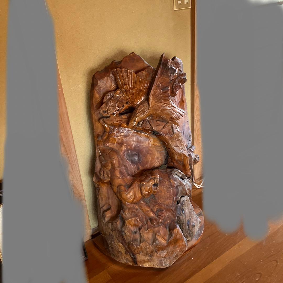 木彫り　置物　玄関アート