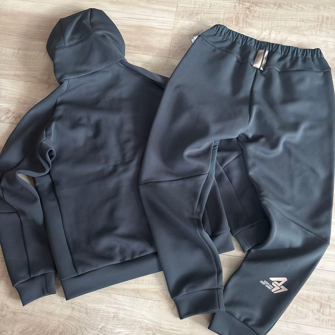 新品　アシックス　メンズ　ハイブリッドジャージジャケットパンツ　カーキ　L