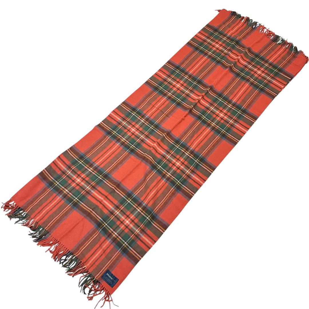 johnstons of elgin 大判マフラー　ブランケット　ウール100%