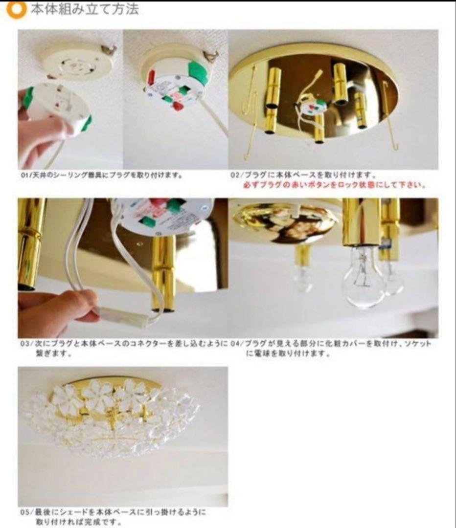 BLOOM ブルーム シーリングライト プルメリア シャンデリア 5灯