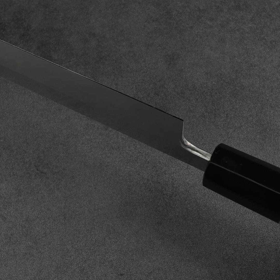 6323 蛸引包丁 尺(刃渡り300mm) 刺身包丁 和包丁 黒檀黒水牛角八角柄