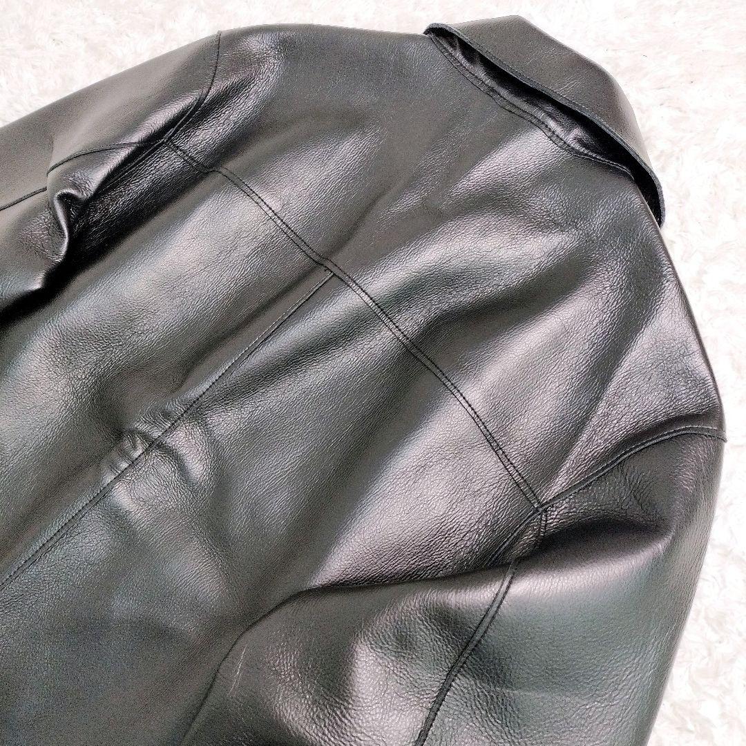 ZARA　ザラ　レザージャケット　大きいサイズ　ジップ　ライダース　短丈