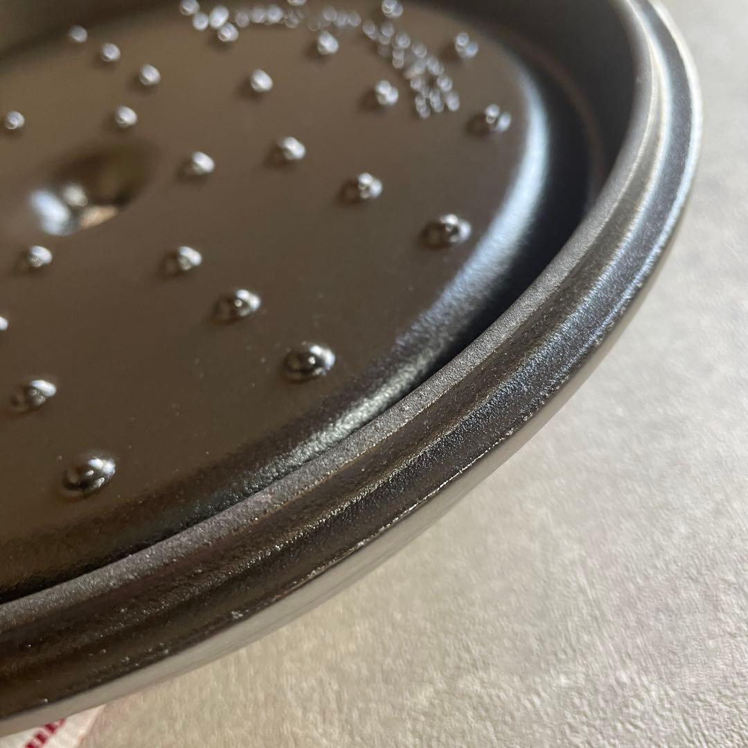 未使用　 STAUB ピコ ココット ラウンド グレー　22cm 両手鍋