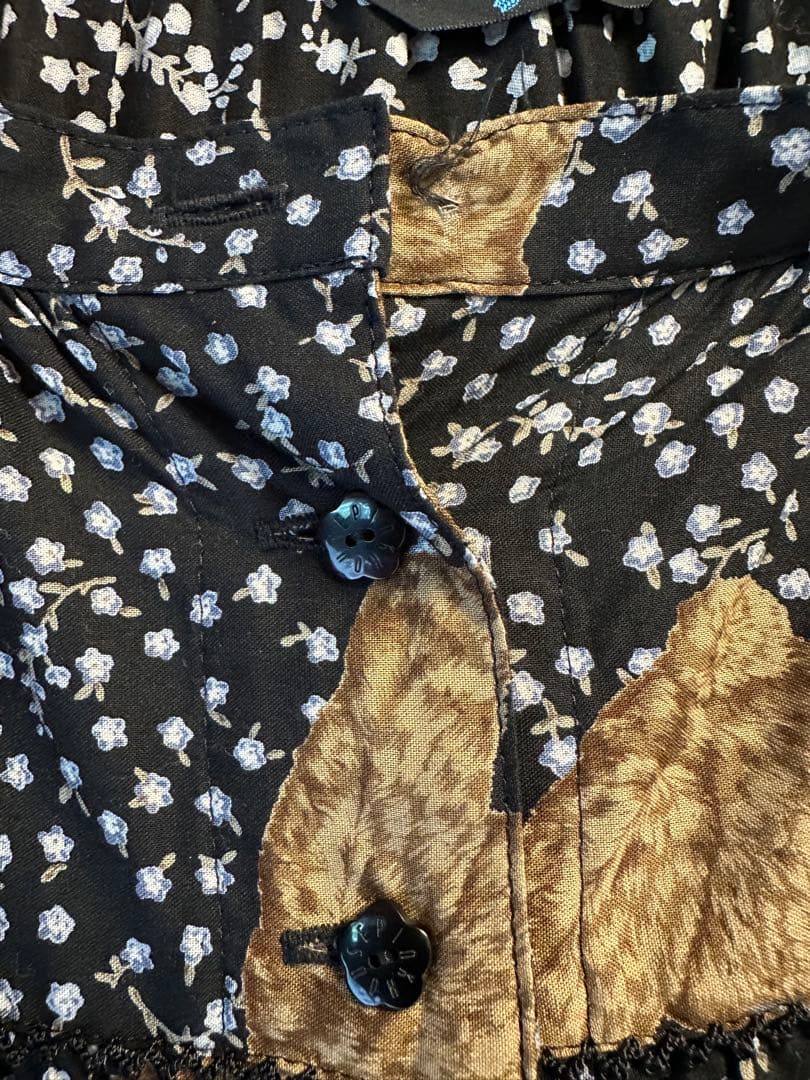 PINKHOUSE フレアスカート 黒と白のドット柄