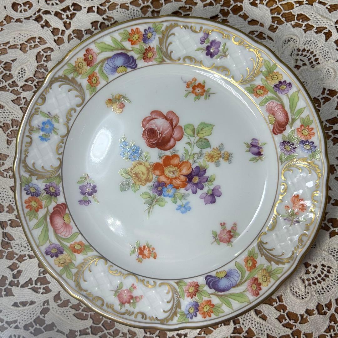 ドレスデンフラワー シューマンババリア プレート　6枚セット！　ケーキ皿