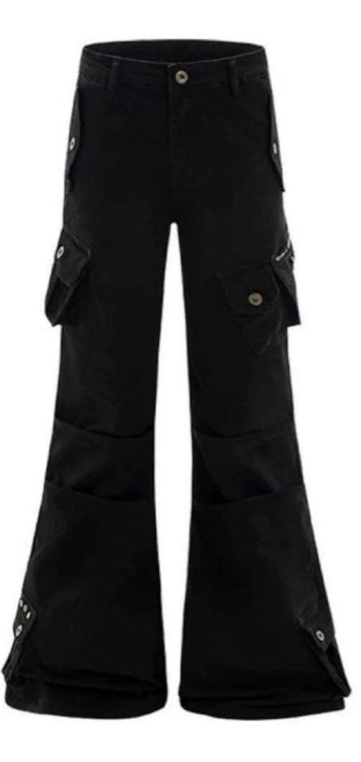 AOC y2k opium black カーゴ フレアパンツ