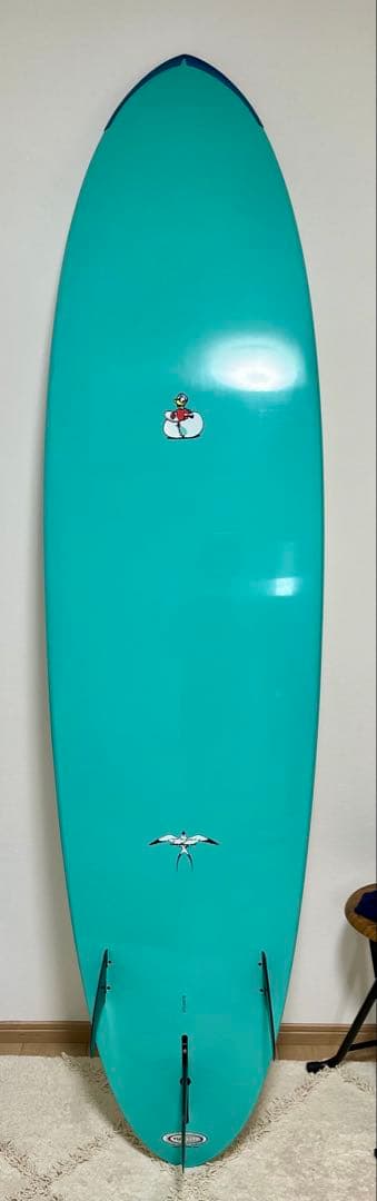 ロングボード サーフボード ホワイト/ターコイズ