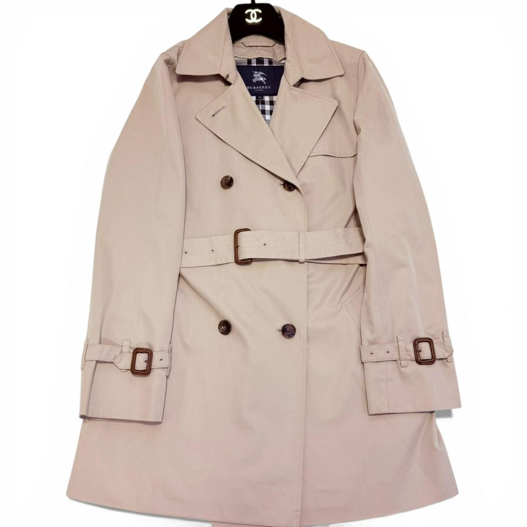 BURBERRY LONDON 腰ベルト コットン ノバチェック　トレンチコート