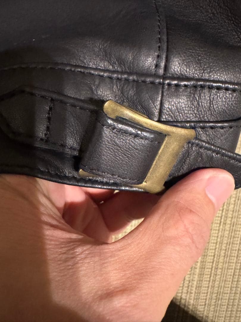 Black Means シングルレザーライダースジャケット　美品