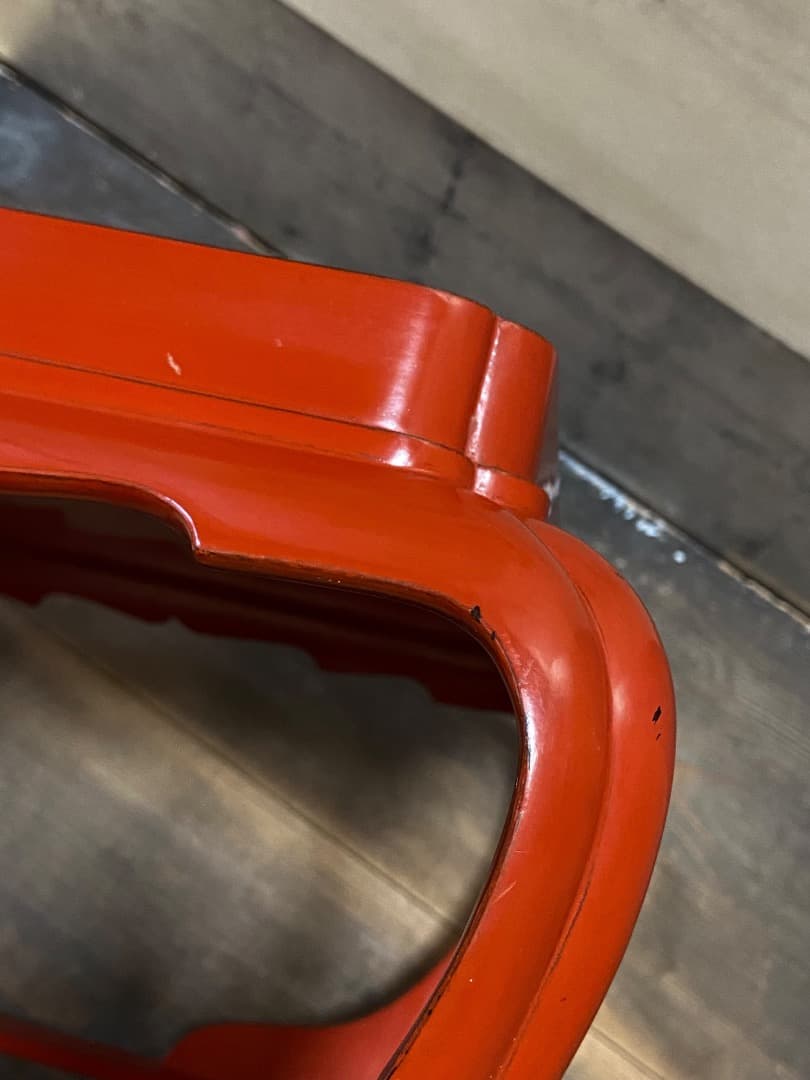 能登蔵出し 輪島塗 朱漆 金縁 脚付膳 / 時代 朱塗 漆器膳 正月