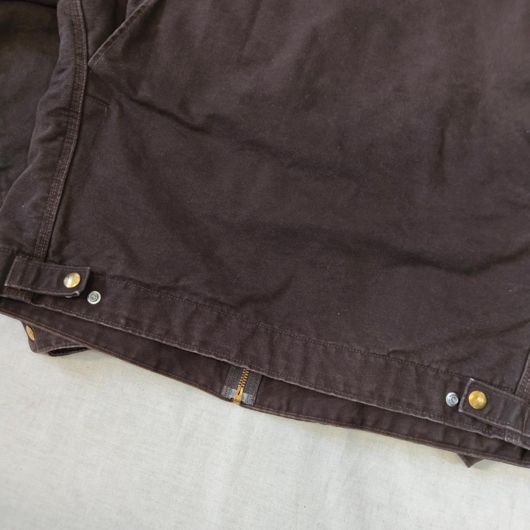 カーハート デトロイトジャケット ダークブラウン J97 DKB 企業ロゴ 刺繍