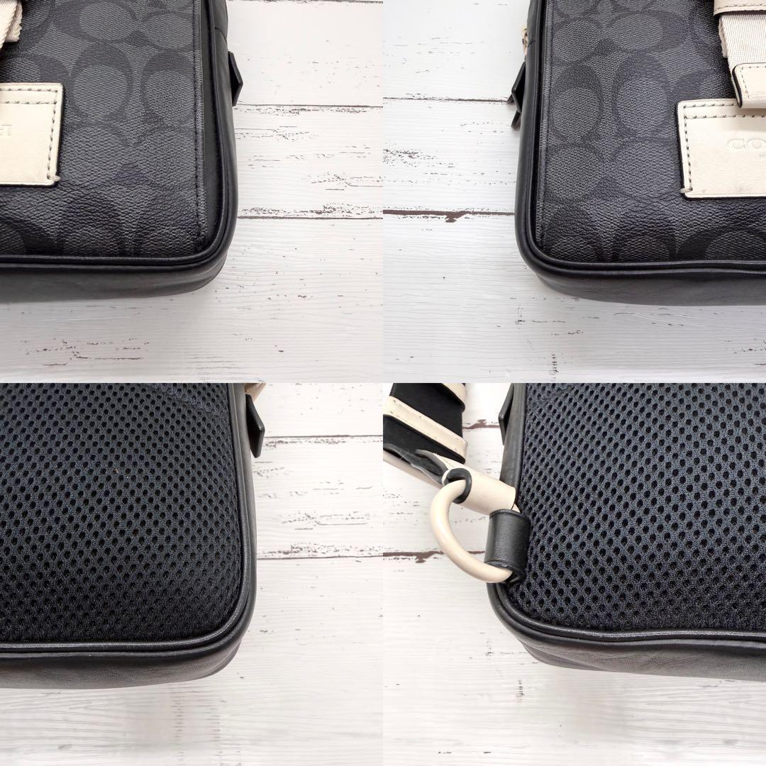 極美品✨　コーチ　ボデイバッグ　シグネチャー　レザー　トラック