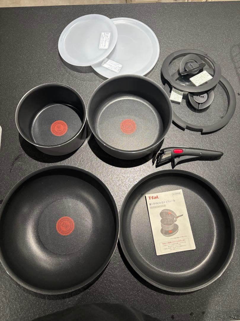 ティファール 取っ手のとれる 鍋 フライパンセット 9点セット