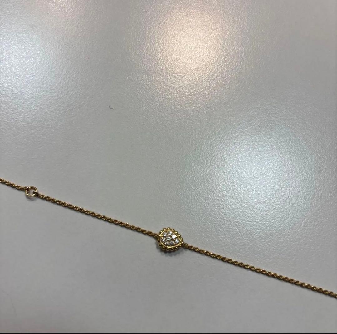 ブシュロン　ゴールド ハート型チャーム ブレスレット