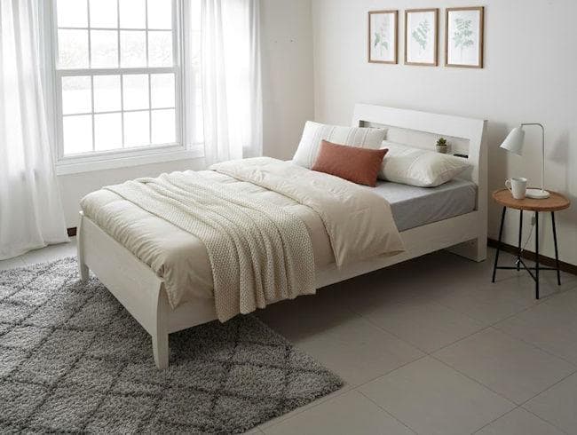 ３段階高さ調節可能 宮棚コンセント付ベッドフレームすのこベッド（シングル）904