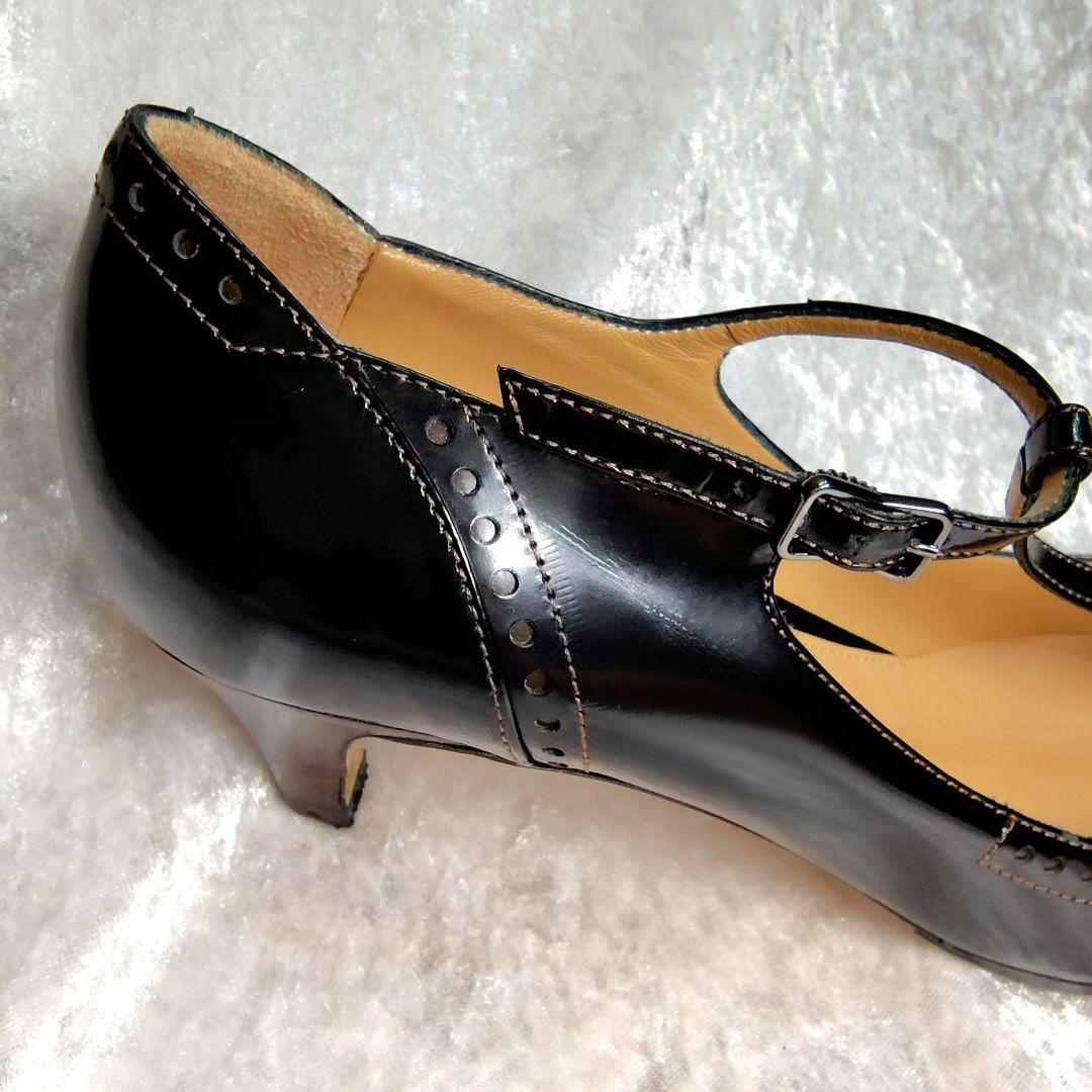 ✨PELLICO 黒 Tストラップ 中ヒールパンプス　写真追加