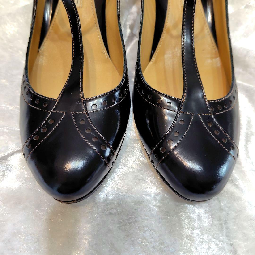 ✨PELLICO 黒 Tストラップ 中ヒールパンプス　写真追加