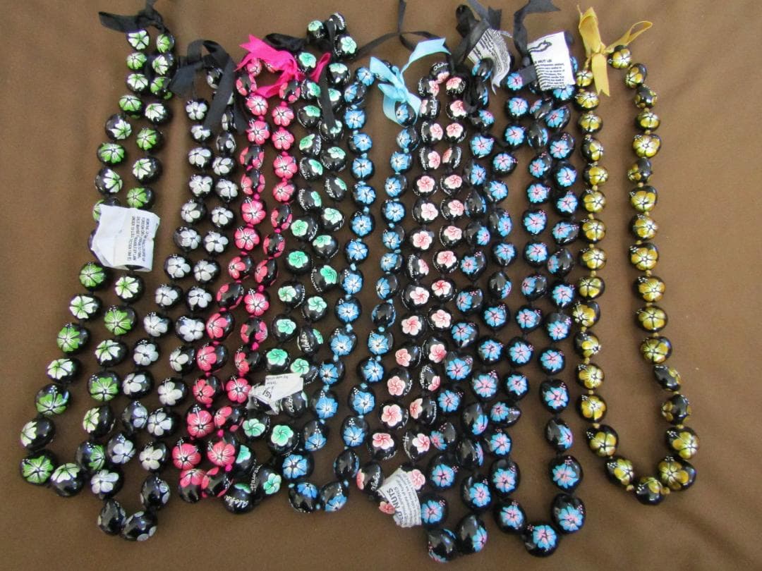 ククイナッツ　レイ　９本セット（ハワイで購入）