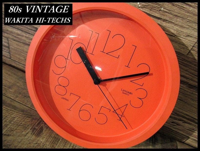 80s ワキタ ハイテクス 三原昌平 Lyncean スイープ運針 掛け時計