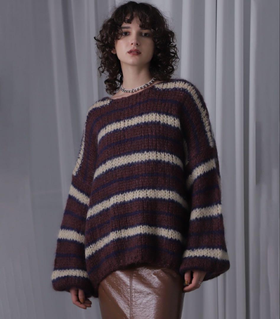 (mici)モヘアミックスオーバーニット