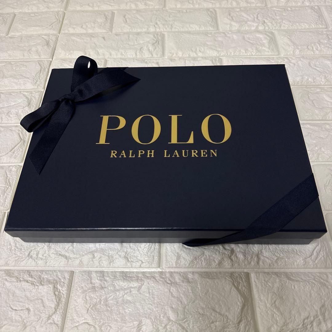 未使用タグ付 ポロラルフローレン ベア刺繍マフラー 箱リボン付き
